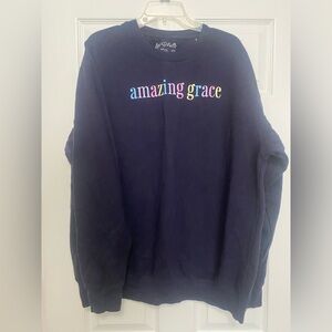 Amazing Grace Navy Sweatshirt